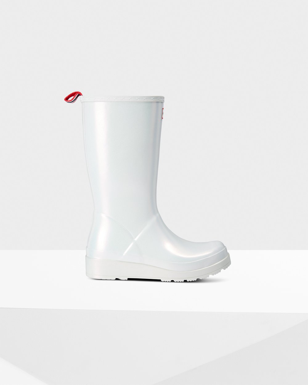 Hunter Original Tall Nebula Rain For Women - Play Boots Silver | India XSRGY8749